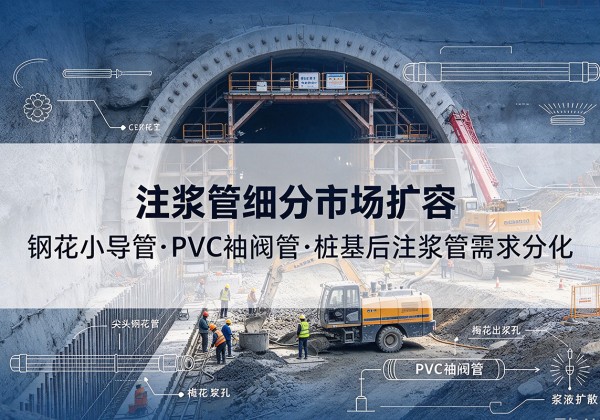汉寿注浆管细分市场扩容，隧道钢花小导管、PVC 袖阀管、桩基后注浆管需求分化